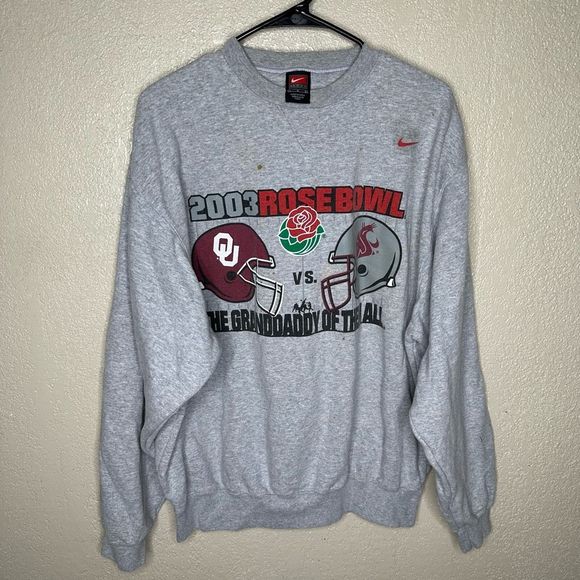 VTG 2003 Rose Bowl Oklahoma Sooners vs. WSU Nike Crewneck - Picture 2 of 5
